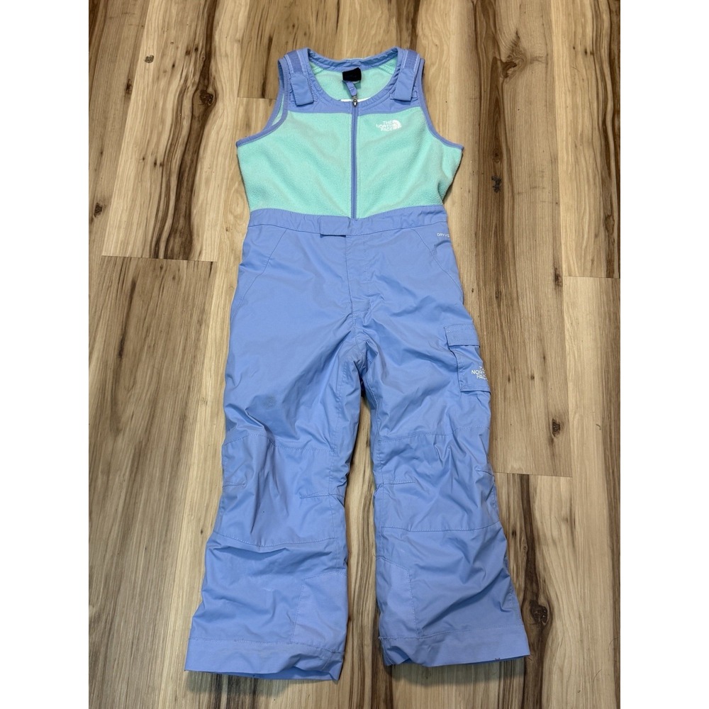 The North Face Toddler Blue Mint Insulated Fleece Bib Snowpants Size 5
